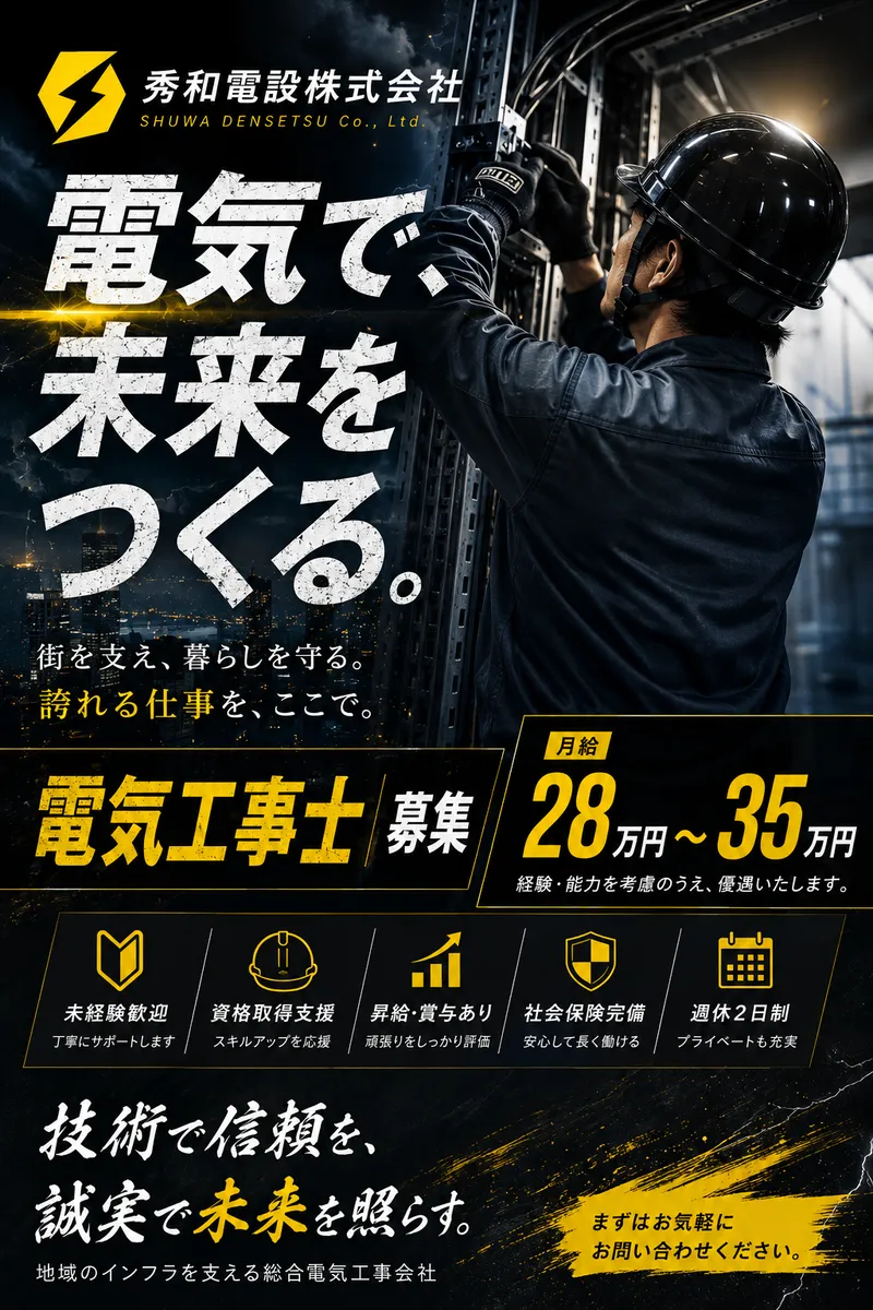 秀和電設株式会社の求人・転職情報