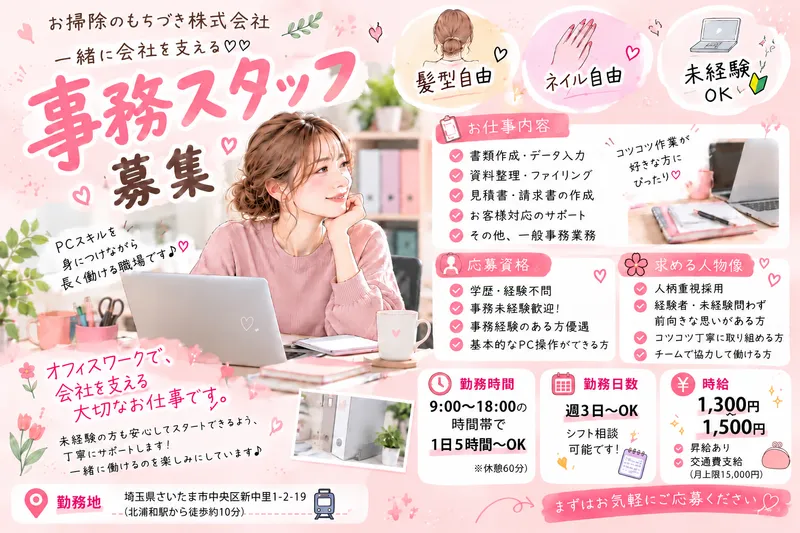 お掃除のもちづき株式会社のアルバイト・バイト求人情報