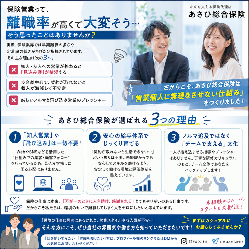 有限会社あさひ総合保険の求人・転職情報