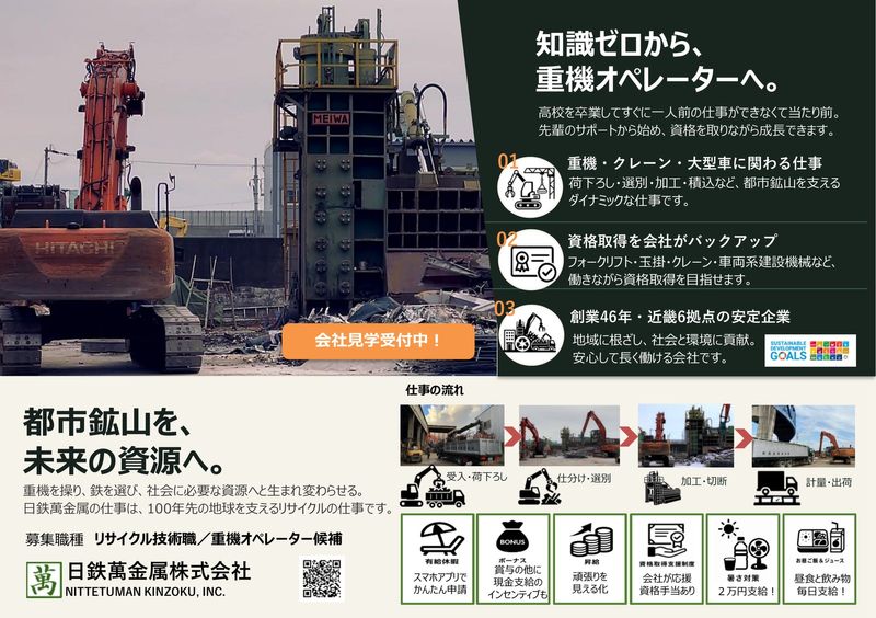 日鉄萬金属(株)の求人・転職情報