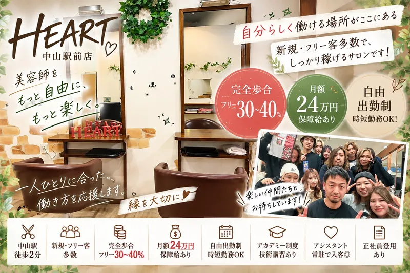 ハート 中山駅前店(HEART)の求人・転職情報