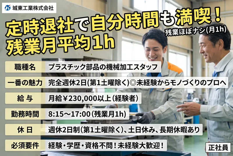 城東工業株式会社の求人・転職情報