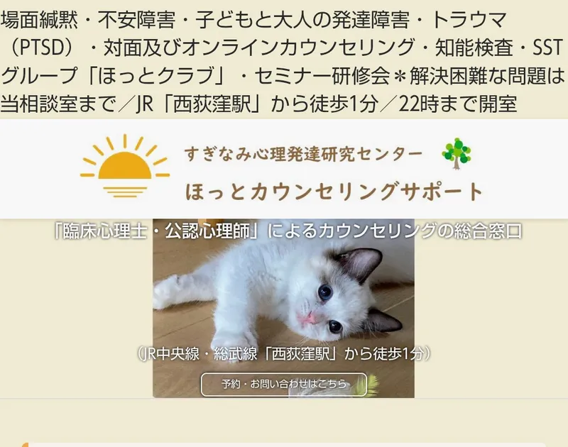 すぎなみ心理発達研究センターほっとカウンセリングサポートの求人・転職情報